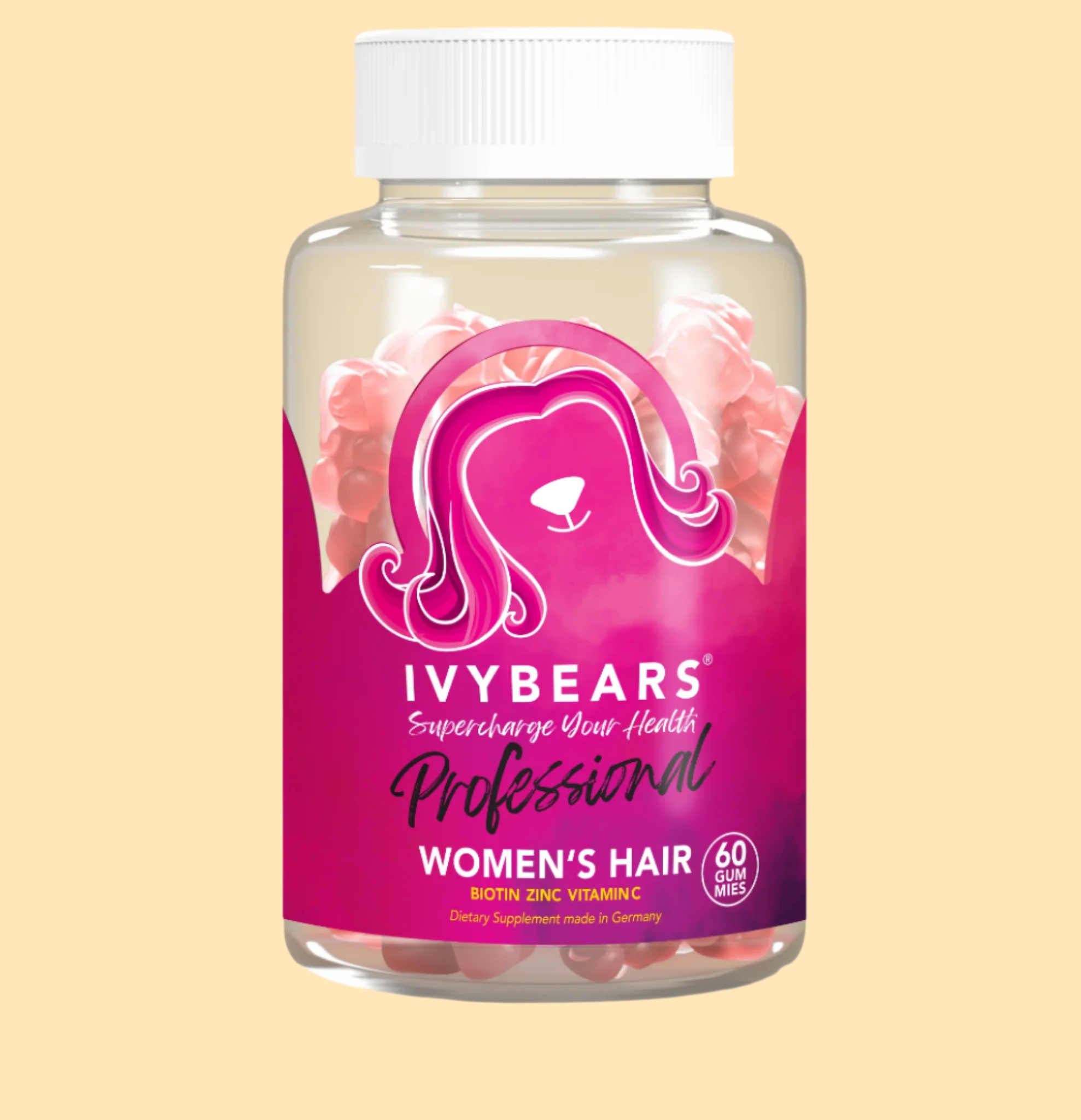 IVYBEARS® Professional Women’s Hair – 900% More Biotin (Vitamin B7) for Healthy Hair Growth, Strength & Shine